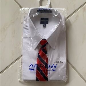 NWT Arrow boy’s long-sleeved dress shirt & tie set